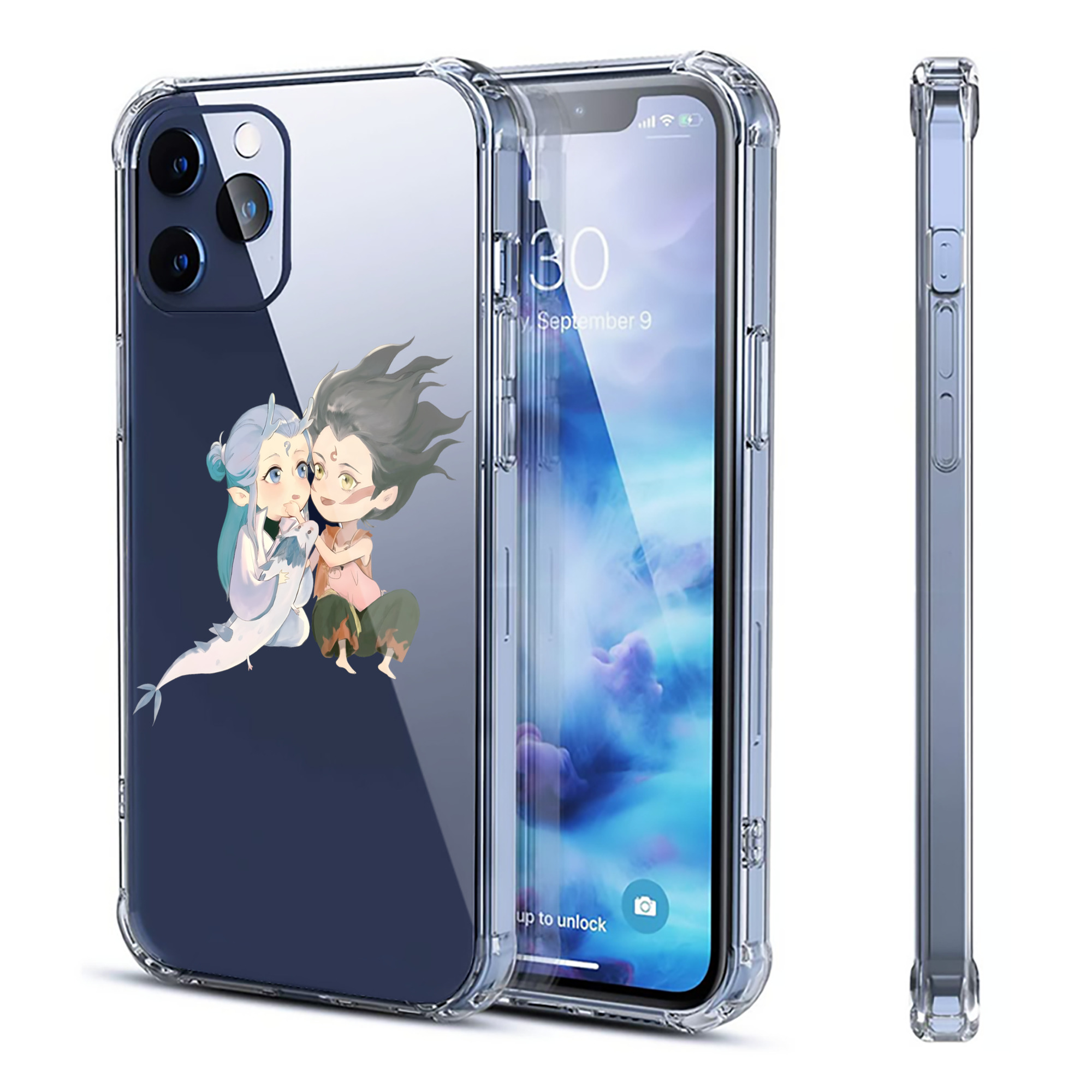 （画像用） Ne Zha 2 ナタ 魔童の大暴れ 【iPhone 12シリーズ対応】透明スマホケース（クリアソフトケース）